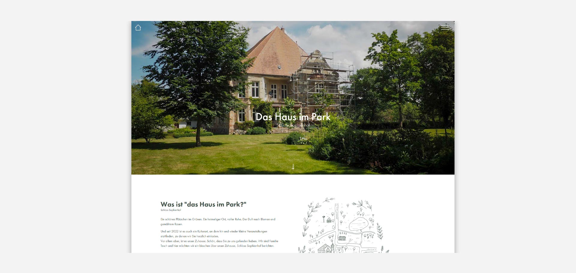 Webdesign erstellen lassen der Teschi Potsdam Webseite Referenz Das Haus im Park